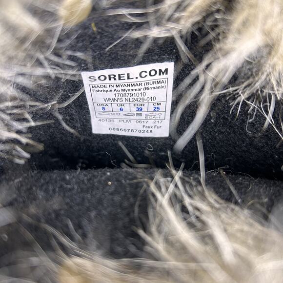 Sorel Joan of Arctic Fur Boots Women's 8 Waterproof Suede Winter Snow Aspen - Picture 10 of 11